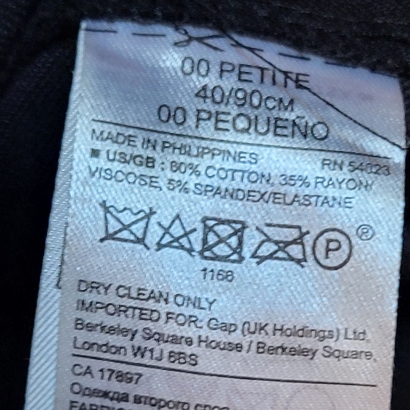 Banana Republic Women's Black Asymmetrical Skirt - Size 00P - Picture 6 of 6